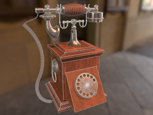 old vintage phone Modelo 3D