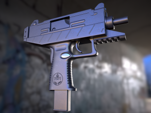 iwi uzi pro pistol 3D 模型