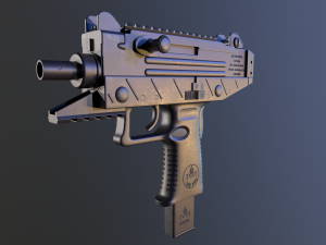 iwi uzi pro pistol 3D 模型