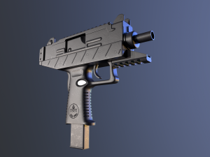 iwi uzi pro pistol 3D 模型