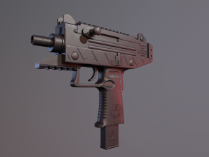 iwi uzi pro pistol 3D 模型
