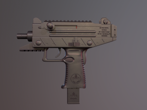 iwi uzi pro pistol 3D 模型