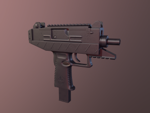 iwi uzi pro pistol 3D 模型