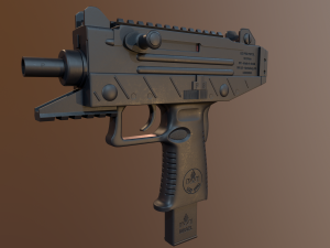 iwi uzi pro pistol 3D 模型