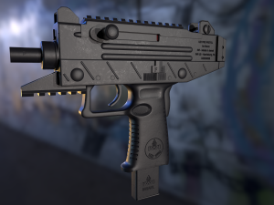 iwi uzi pro pistol 3D 模型