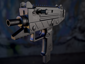 iwi uzi pro pistol 3D 模型