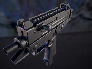 iwi uzi pro pistol 3D 模型