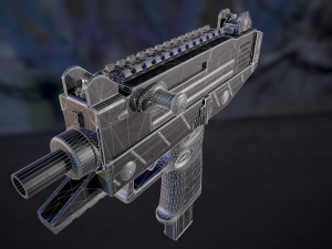 iwi uzi pro pistol 3D 模型