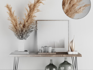 decoration set 01 pampas console Modelo 3D