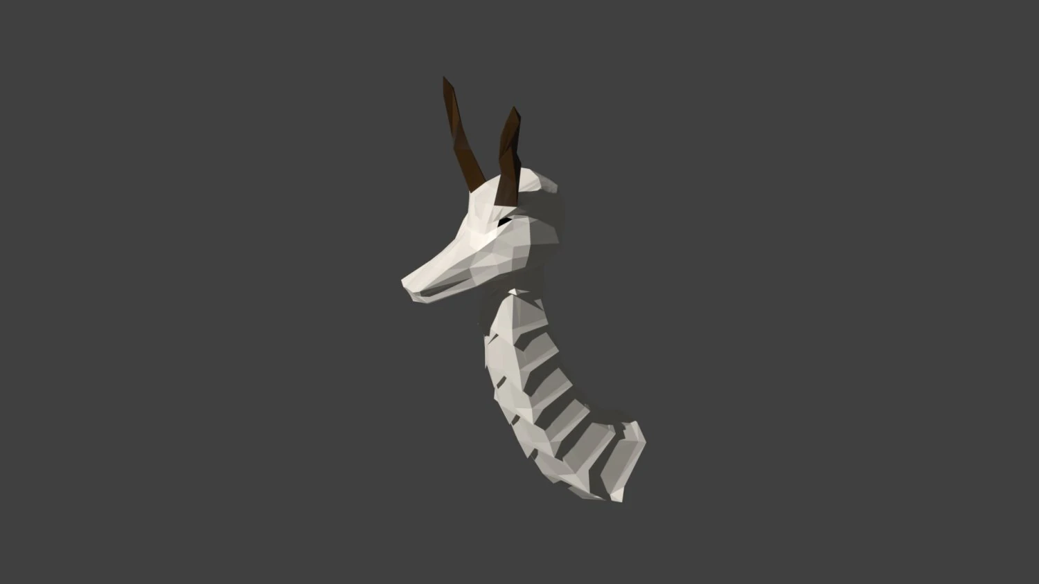 dragon head lowpoly 3D Model .c4d .max .obj .3ds .fbx .stl .blend 