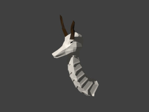 dragon head lowpoly 3D 모델
