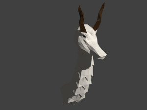 dragon head lowpoly 3D मॉडल