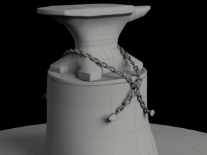 Rusty anvil and hammer - particle sparks 3Dモデル