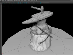 Rusty anvil and hammer - particle sparks 3D Model