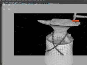Rusty anvil and hammer - particle sparks 3D Model