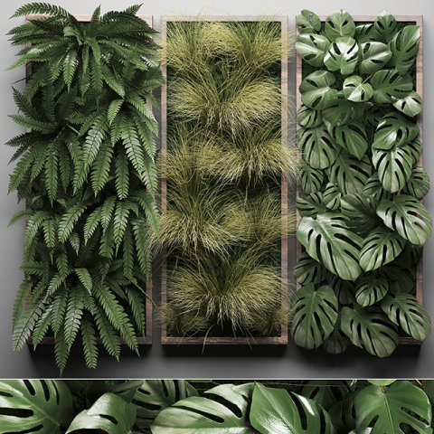 wall garden 3Dモデル .c4d .max .obj .3ds .fbx .stl .blend 