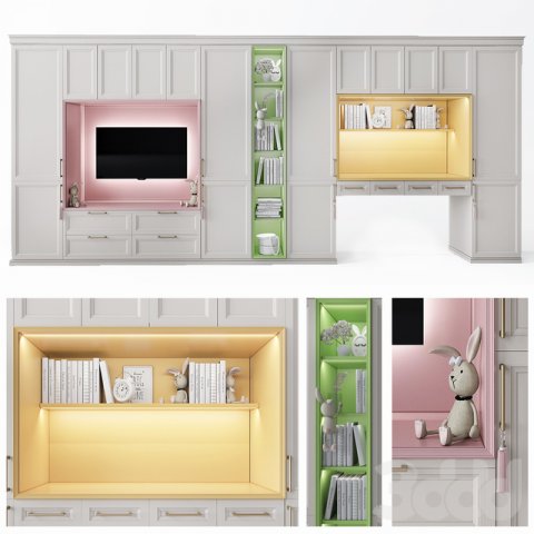 childrens furniture 3D Model .c4d .max .obj .3ds .fbx .stl .blend 