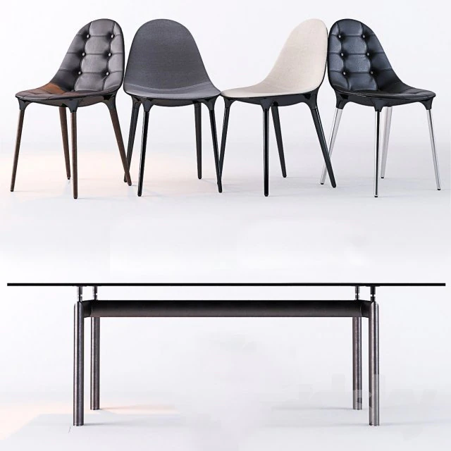 dinner table 3D Model .c4d .max .obj .3ds .fbx .stl .blend 