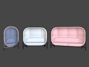 pack of chairs 3D 모델