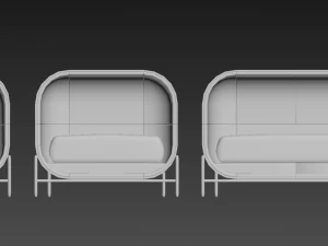 pack of chairs 3D Model