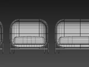 pack of chairs 3D Model