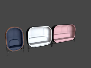 pack of chairs 3D Model