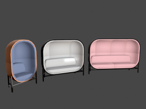 pack of chairs 3D Модель
