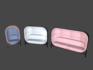 pack of chairs 3D Model