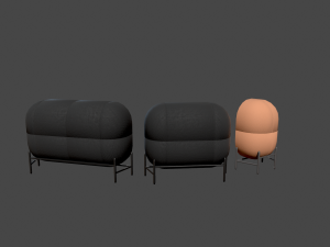 pack of chairs 3D Модель