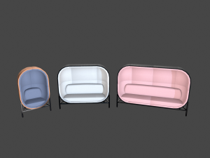 pack of chairs 3D Модель