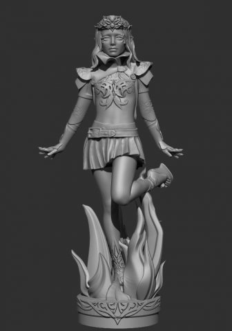 sorceress elf girl 3D Baskı Modeli .c4d .max .obj .3ds .fbx .stl .blend