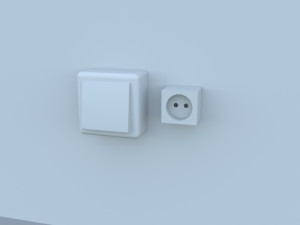 switch and socket 3D 모델