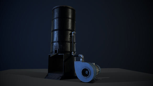 melting furnace 3D Model .c4d .max .obj .3ds .fbx .stl .blend 