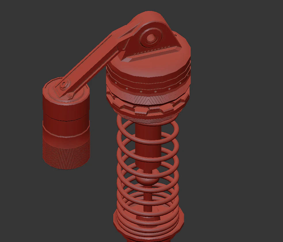 shock absorber 3D Model .c4d .max .obj .3ds .fbx .stl .blend