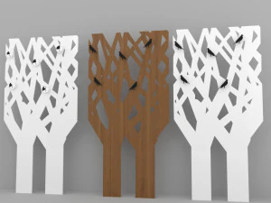 percha de tela para &aacute;rbol Modelo 3D