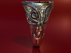 ring with ship and kraken 3d print model 3Dプリントモデル