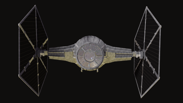 star wars tie fighter 3D 모델 .c4d .max .obj .3ds .fbx .stl .blend 