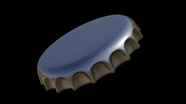 bottle cap 3D Model .c4d .max .obj .3ds .fbx .stl .blend 