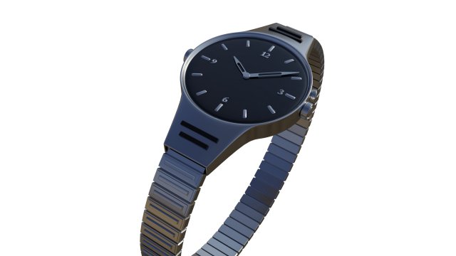 silver watch Model 3D .c4d .max .obj .3ds .fbx .stl .blend 