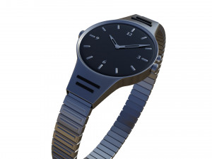 silver watch 3D 모델