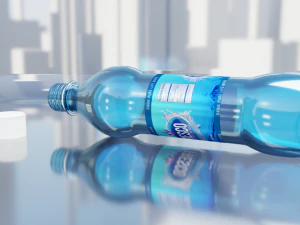 garrafa de &aacute;gua mineral Modelo 3D