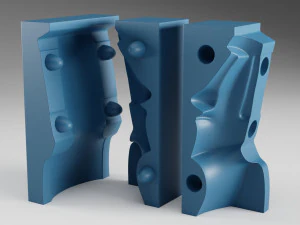 cetakan moai Model Cetak 3D
