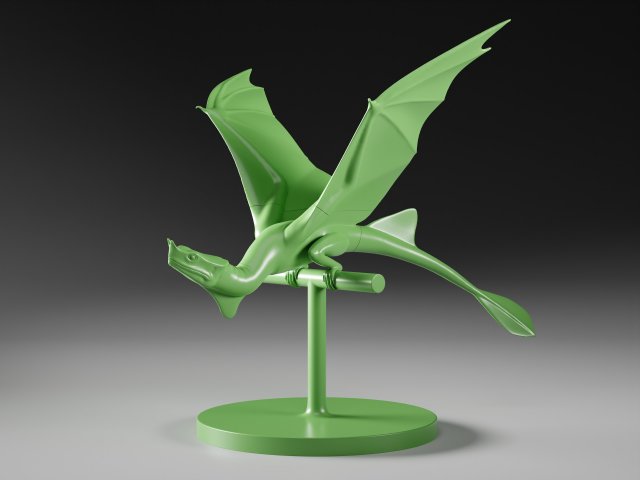 Small dragon figurine 3D Print Model .c4d .max .obj .3ds .fbx .stl .blend 
