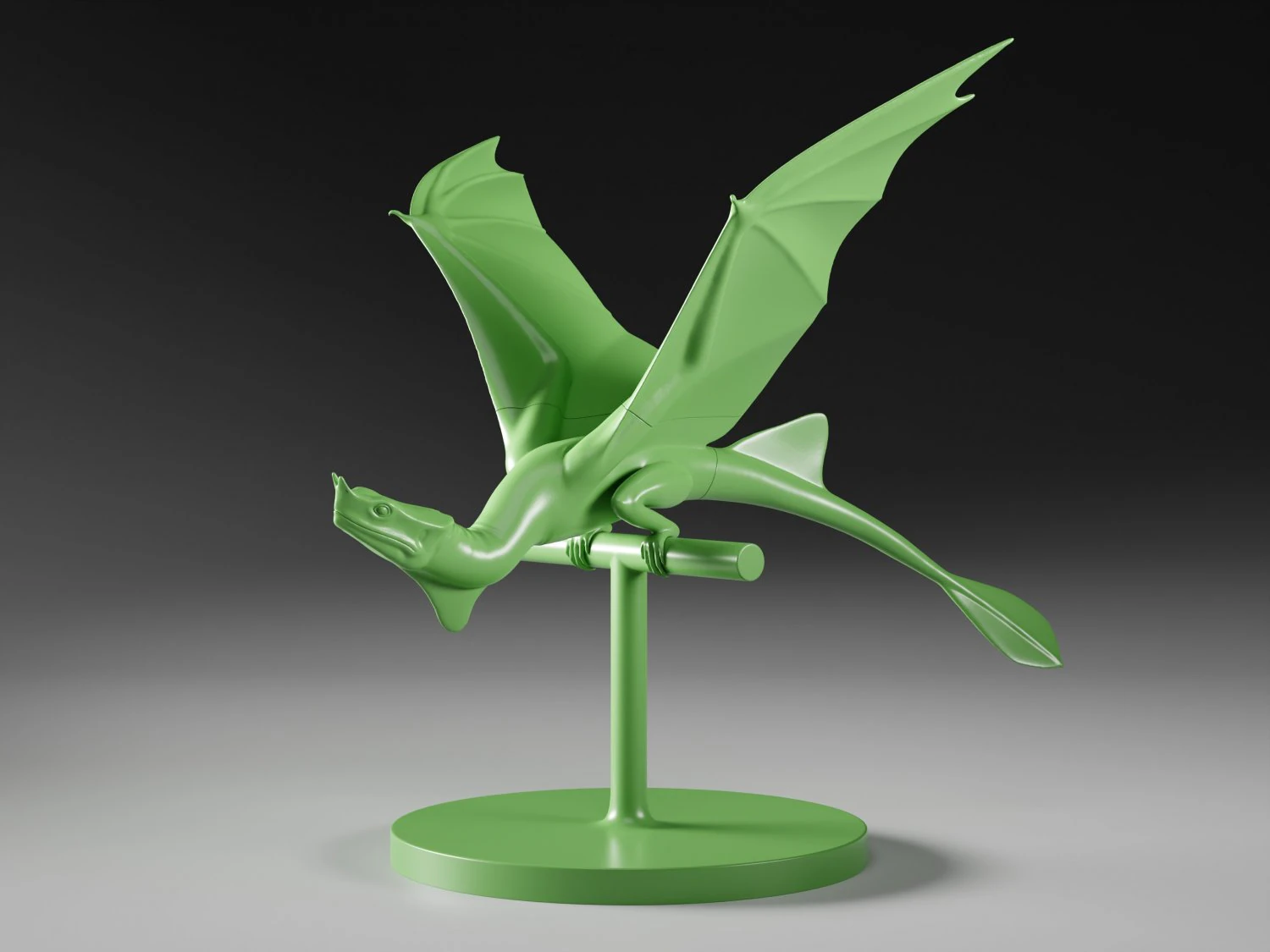 Small dragon figurine 3D Print Model .c4d .max .obj .3ds .fbx .stl .blend 