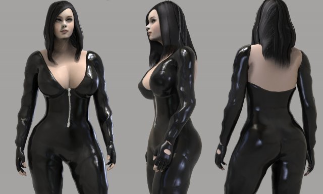 acion girl 3D 模型 .c4d .max .obj .3ds .fbx .stl .blend 