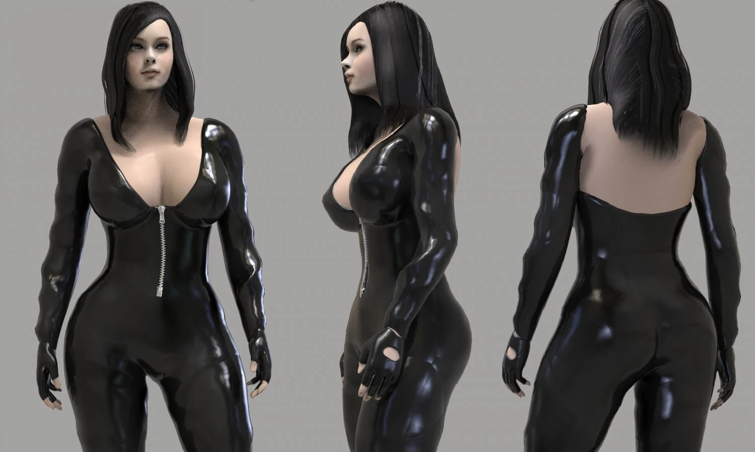 acion girl 3D Model .c4d .max .obj .3ds .fbx .stl .blend 