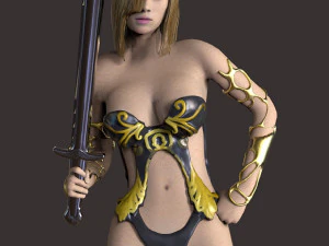 warrior woman 3D Model