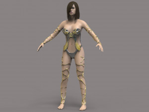 warrior woman 3D Model