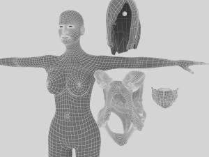 warrior woman 3D Model