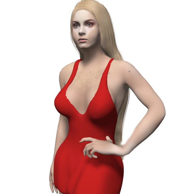 blonde Modelo 3D .c4d .max .obj .3ds .fbx .stl .blend 